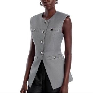 Endless Rose grey tailored sleeveless vest top - XS